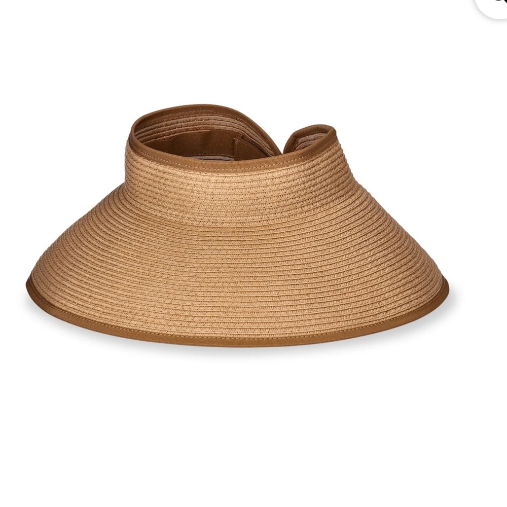 ๐5/$15 Easy Travel Sun Visor, wide brim in tan - Picture 3 of 5